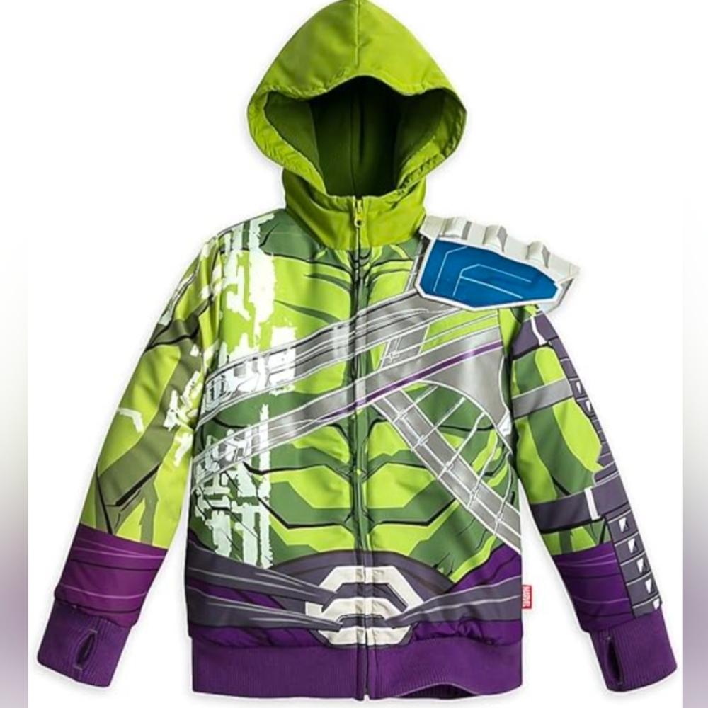 Disney Marvel Incredible Hulk Ragnarok Puffer Jacket Size 3 Toddler
